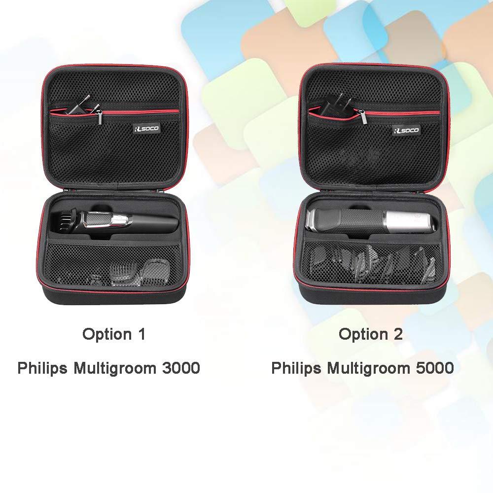 RLSOCO RLSOCO Hard Case for Philips Norelco Multi Groomer All-in-One Trimmer Series 3000 & Multigroom Series 5000,Fits for Philips MG3740/40,MG5910/49,MG3750/60,MG5750/49,MG3910/40