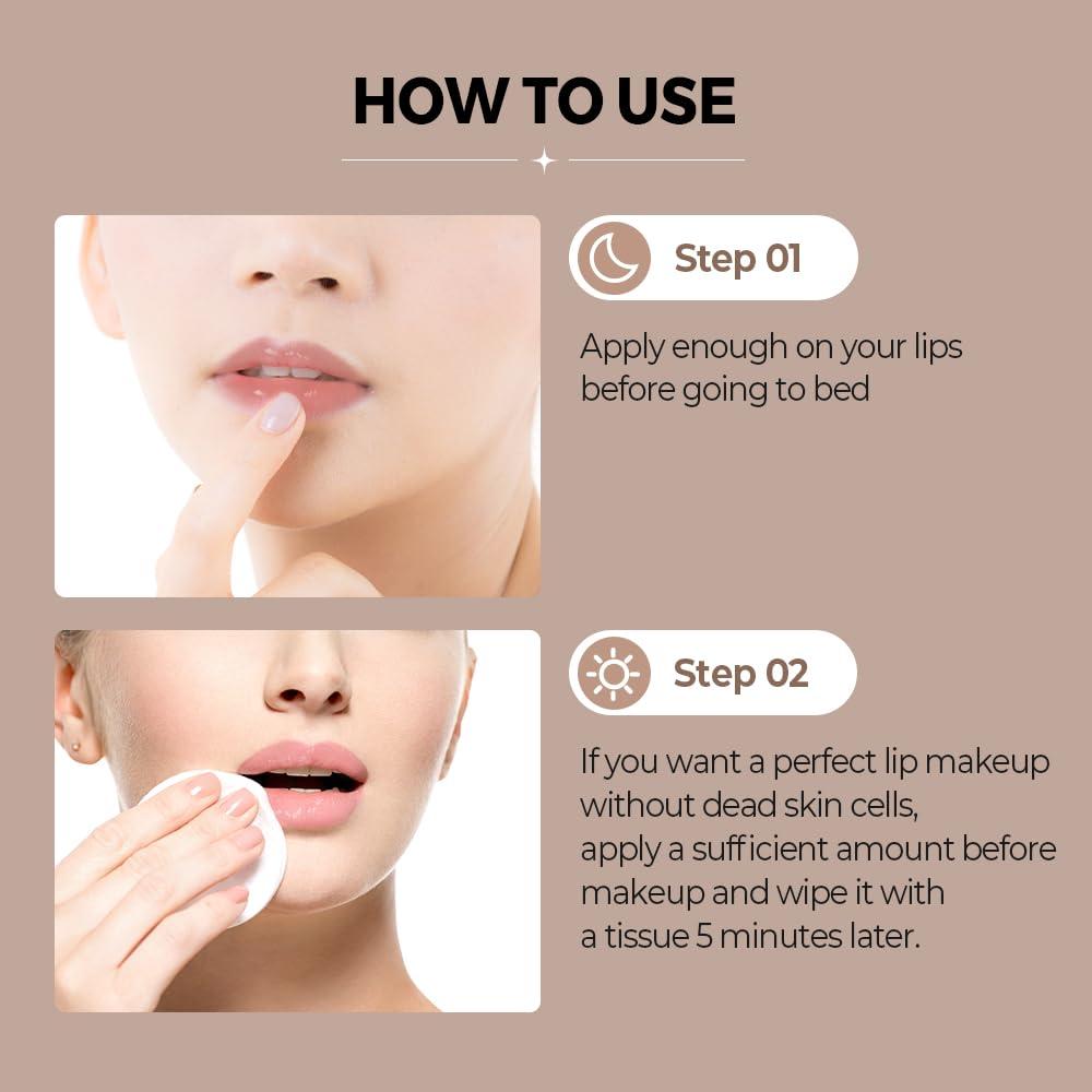 KLAVUU Klavuu Lip Mask Sleeping Pack (0.7oz) Overnight Deep Hydrating Korean Lip Balm Treatment for Very Dry, Chapped Lips | Lip Lightening & Plumping with Instant Hydration | Gentle Exfoliating (Coconut)