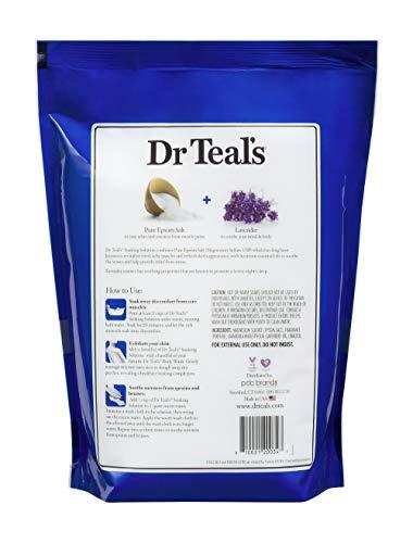Dr Teal's Dr. Teal's Lavender Soaking Solution (1 Bag, 7lb) - Blended with Pure Epsom Salt - Relax and Relieve Stress at Home While Promoting a Better Nights Sleep - Value Size Bag