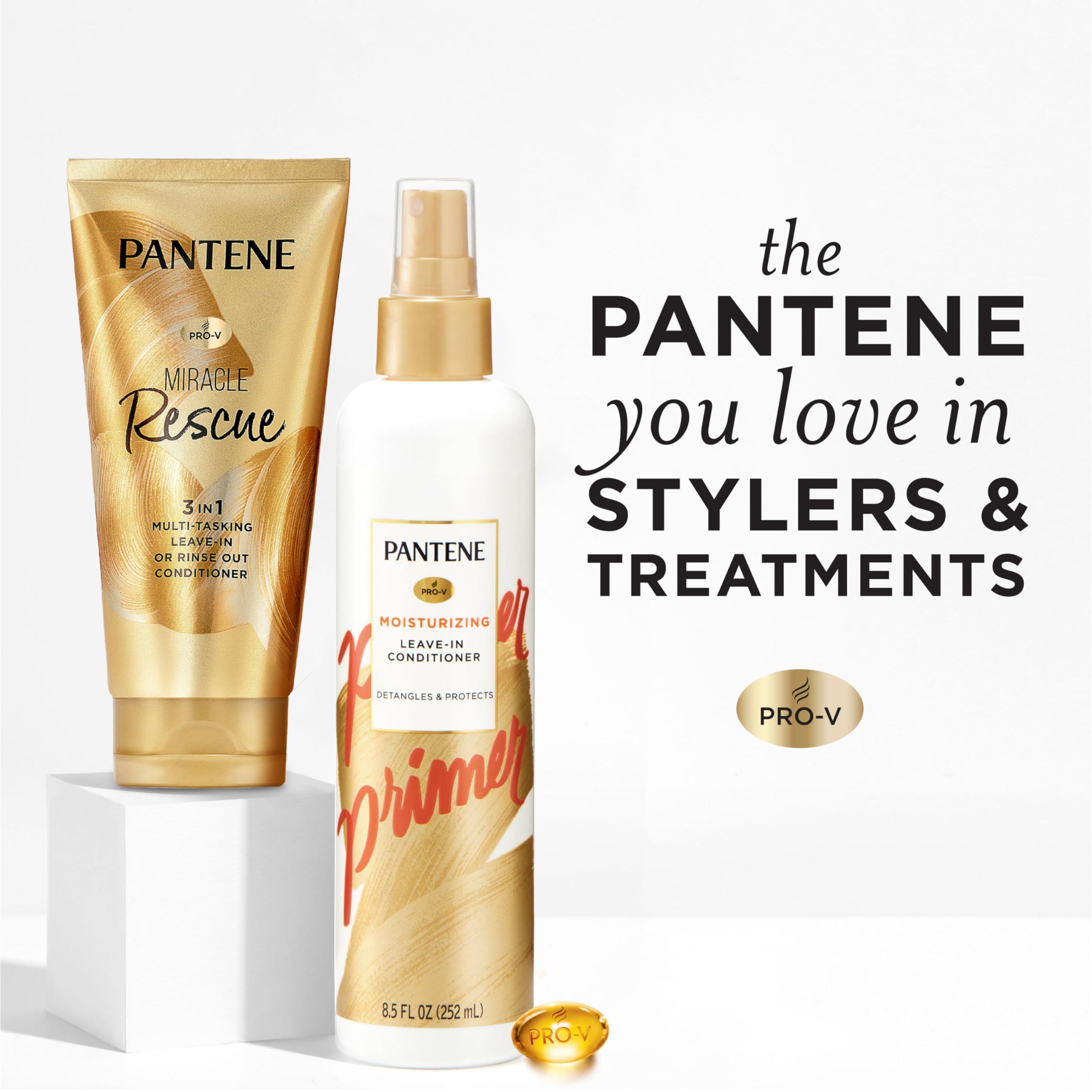 Pantene Pantene Conditioning Detangler Spray, Pro-V Repair & Protect, Nutrient Boost for Damaged Hair, Antioxidant Enriched, Leave-In Conditioner, Smooth & Shine, Sulfate-Free, 8.5 Fl Oz, 3 Pack