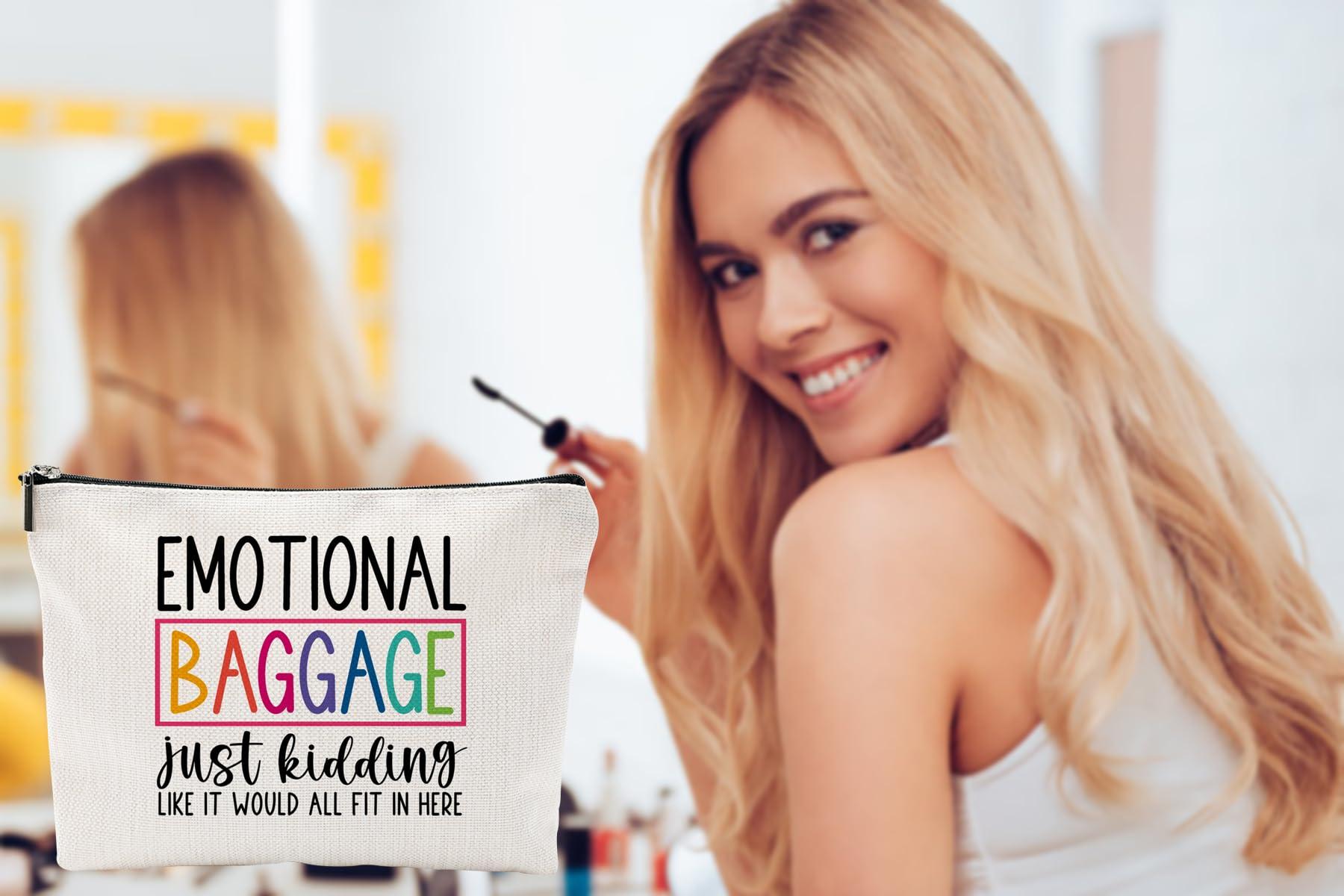 ZUYUROU ZUYUROU Funny Gifts for Women, Friends, Hostess Gift Ideas Cool Gifts for Women Mom Grandma Birthday Gift Ideas Gag gifts Girls Weekend Fun Makeup Travel Bag Cosmetic Bag Emotional Baggage