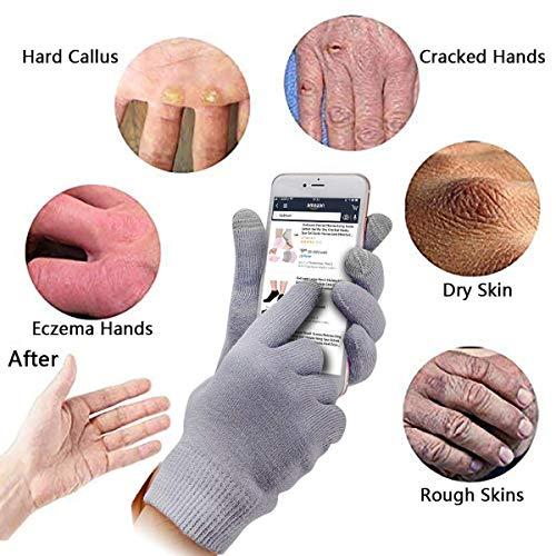 AnHua AnHua 1 Pair Gel SPA Moisturizing Gloves Soft Cotton Moisturizing Whitening Exfoliating Foot Mask Smooth Skin Care Dry Treatment (Gray)