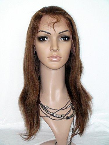 DaJun Beautiful Front Lace Wig Real With Stretch Lace Back Chinese Virgin Remy Real Human Hair Yaki Color #4(trademark:DaJun)