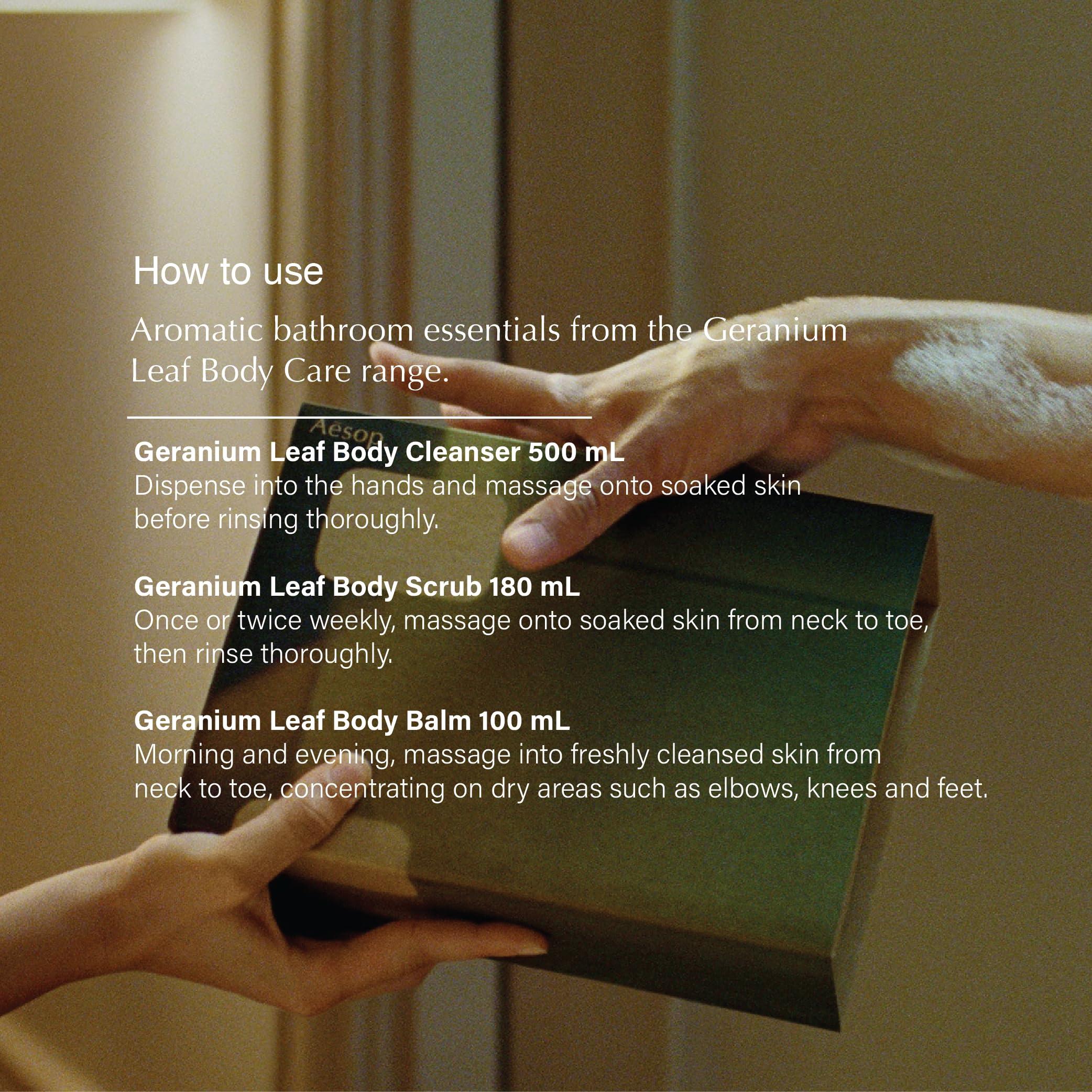 Aesop Aesop Geranium Leaf Body Care Trio | Luxurious Cleansing | Exfoliating | Hydrating Gift Set for Radiant Skin