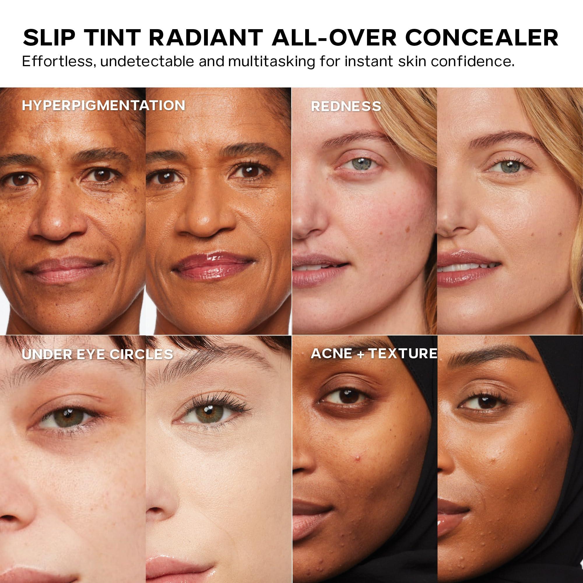 Saie Saie Slip Tint Radiant Cream Concealer & All-Over Face Makeup - Concealer for Dark Circles, Redness & Blemishes - Lightweight Makeup Made with Hydrating Hyaluronic Acid - Shade 12 (0.17 oz)
