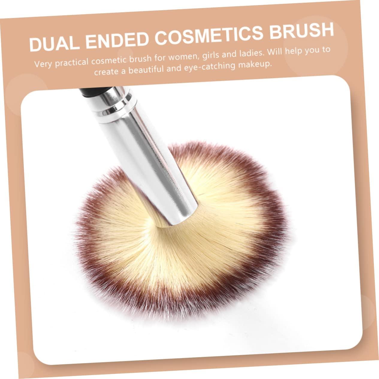 Mikinona Mikinona Duo Foundation Makeup Brush Double Headed Makeup Brush 2PCS Loose Powder Brush Blending Eye Shadow Brush Makeup Tool Kit