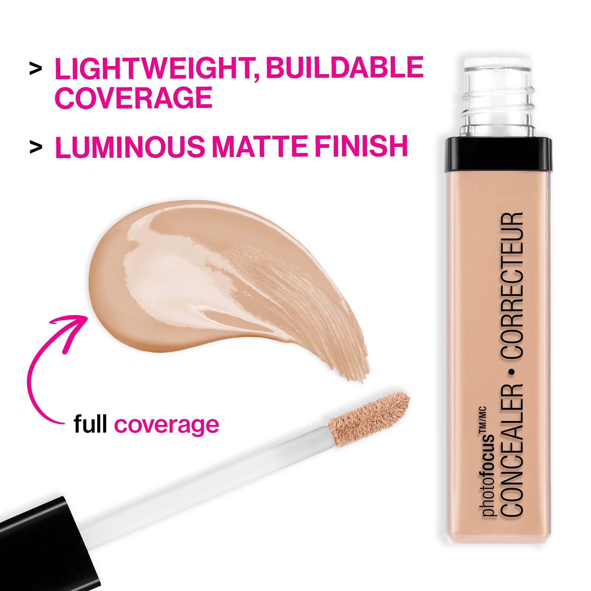 wet n wild Wet n Wild Photo Focus Concealer, Light Honey, Under Eyes, Makeup, Blemish, Full Coverage, Lightweight (Pack of 2)