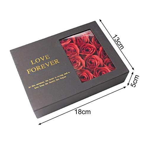 Bluelans Floral Scented Bath Spa Soap Rose Flower Petals Gift Set, Rose Soap Flowers Gifts for Women, Guest Soap Shaped Petals for Women Gifts, Mum Gifts, Valentines Gifts, Birthday Gifts for Her Purple