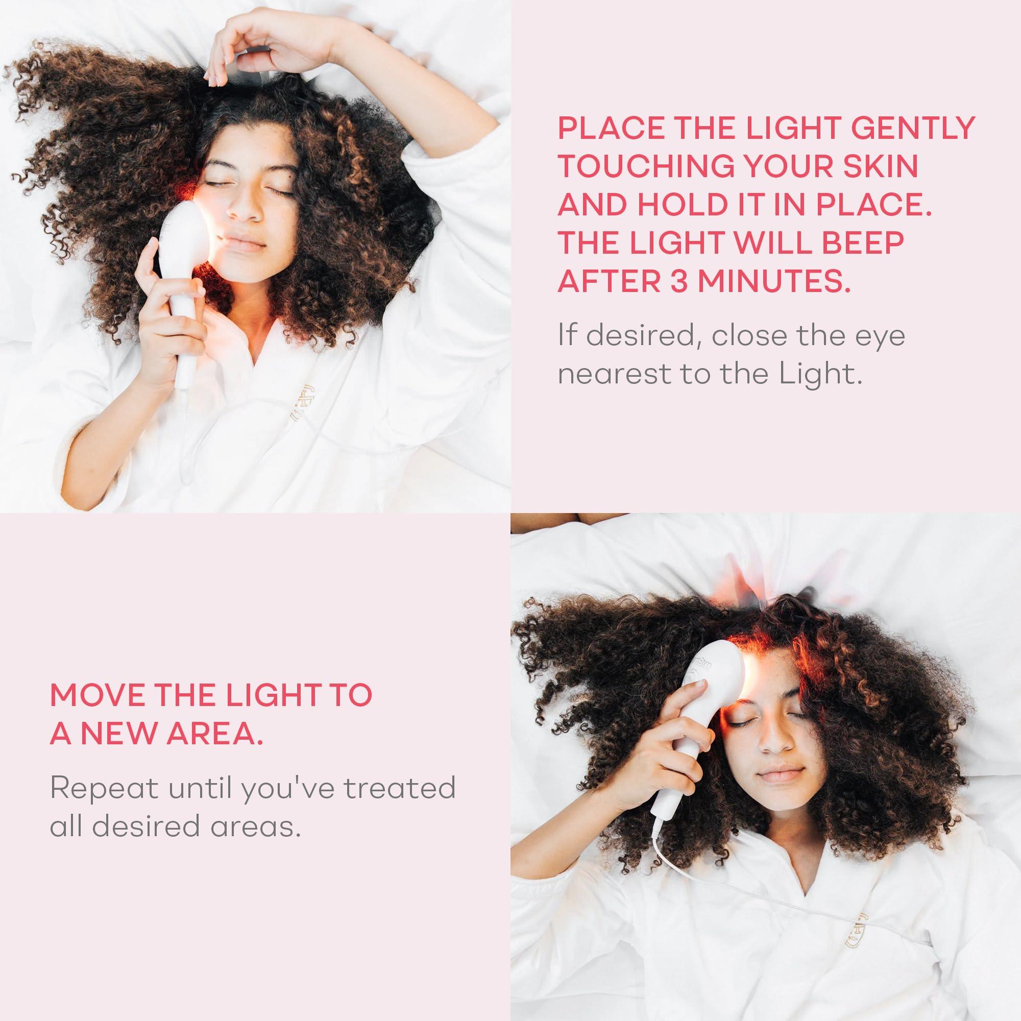 LightStim LightStim for Wrinkles LED Red Light Therapy with 72 LEDs (605, 630, 660, & 855 nm Wavelengths). Reduces Fine Lines, Wrinkles, Rejuvenates Skin, and Maintains a Youthful Appearance FDA Cleared White