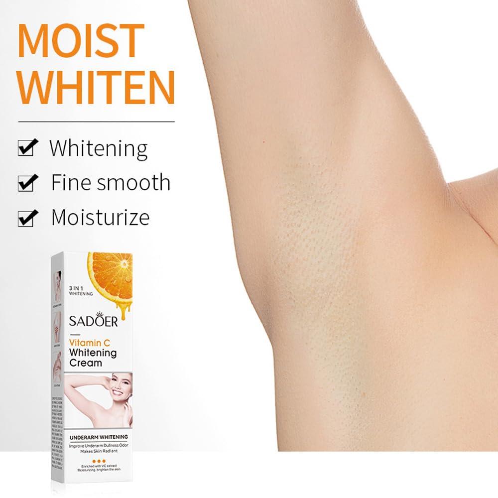 paminify Skin Whitening Cream for Body,Lightening Cream for Intimate Areas and Bleaching,Vitamin C Dark Spot Remover Corrector for Neck,Armpit,Underarm,Elbow,Inner Thigh and Knees,Bikini,1.76oz