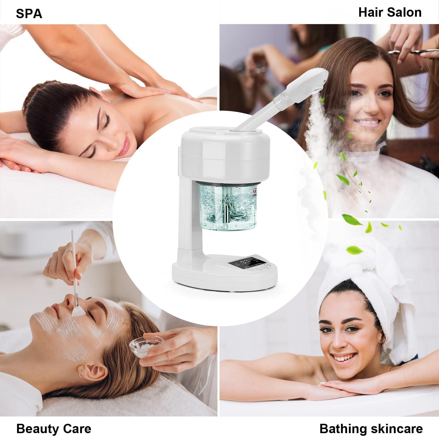 JOSTZHXIN JOSTZHXIN Facial Steamer Nano Ionic Face Steamer with Extendable Arm,Portable Facial Steamer 360Rotating Nozzle Esthetician Steamer for Personal Care at Home or Salon