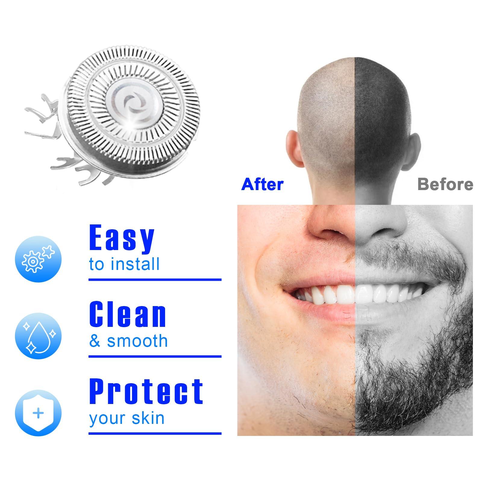 Ruzros Shaver Replacement Blades compatible Skull Shaver for Pitbull Gold PRO/Pitbull Platinum Pro Shaver Heads (12 pcs)