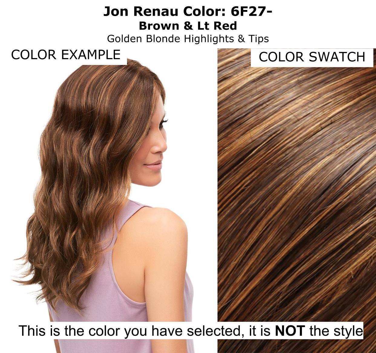 Jon Renau & Christy\'s Wigs Bundle - 4 items: Heidi Wig by Jon Renau, Christy\'s Wigs Q & A Booklet, BeautiMark Synthetic Shampoo & Wide Tooth Comb - Color: 6F27