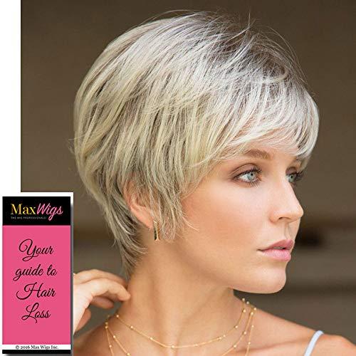 Noriko Noriko Megan Wig Color Sunny Blonde Wigs 5\" Short Bob Wedge Tapered Back Longer Layers Face Framing Pixie Synthetic Average Cap Bundle MaxWigs Hairloss Booklet