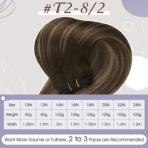 Full Shine Full Shine 24 Inch Hair Extensions Real Human Hair Weft Hair Extensions Balayage Sew in Hair Extensions Real Human Hair Weft Extensions