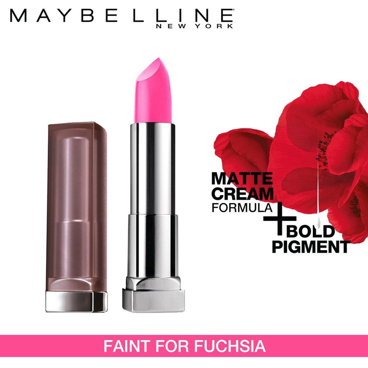Maybelline New York Maybelline Color Sensational Creamy Matte Lipstick, Faint For Fuchsia, 0.15 oz.