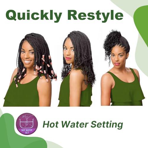 BAOTA BAOTA Senegalese Twist Crochet Hair for Kids 10 Inch Micro Twist Crochet Hair Ombre Brown Blonde Pre Looped Short Braids Kids Crochet Hair Mini Twist Crochet Hair 8 Packs