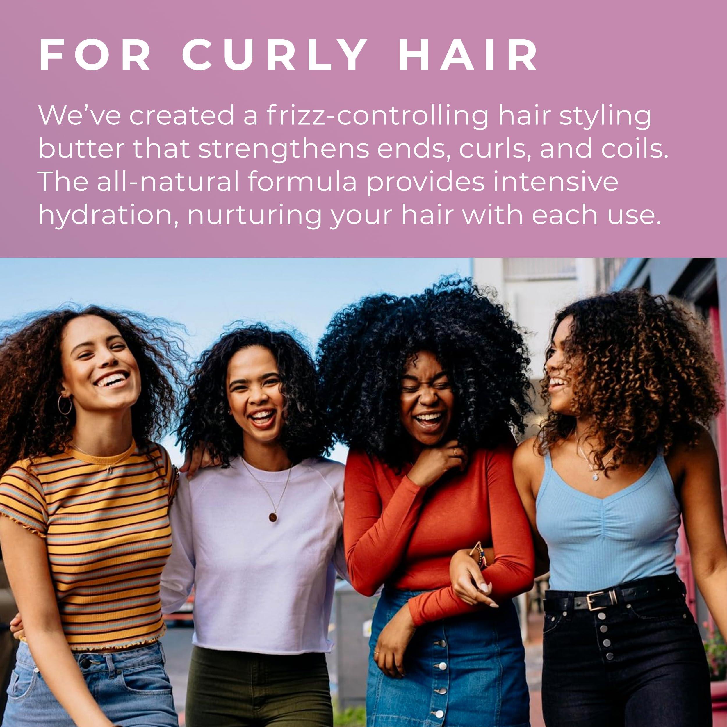 African Afro AA African Afro Soft Curl Styling Hair Butter, Moisturizing Curl Cream for Curly Hair, Curling Cream With Shea Butter and Coconut Milk, Cruelty-Free Curl Enhancing Smoothie, No Residue, 8 Fl Oz