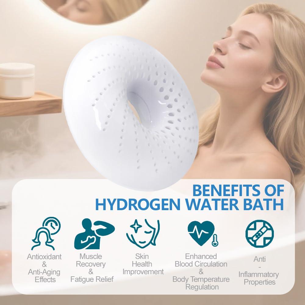 Unosuich Hydrogen Bath Ball Tablets Bombs H2 Rich Water Bathing Soak Kit Bath Salt Molecular Hydrogen Water Bath Generator for Bathtub