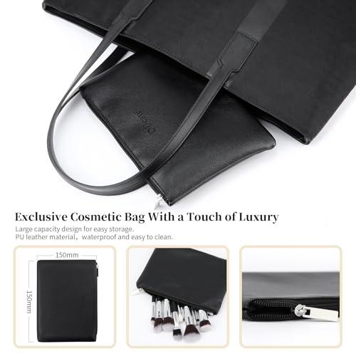 DUcare DUcare Makeup Brushes with Bag,15Pcs Makeup Brush Set Christmas Gift Travel Kabuki Foundation Blending Blush Eyeliner Shadow Brow Concealer Brushes Kit Black