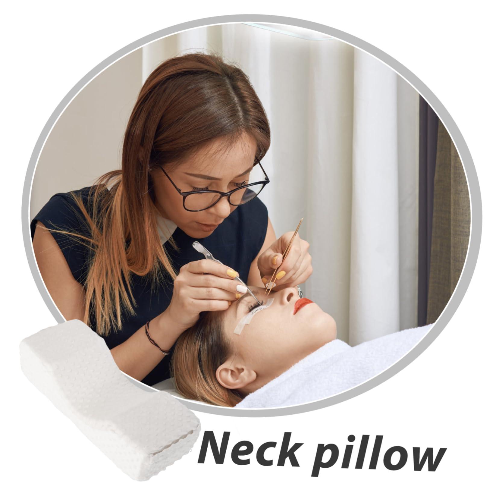 OSOLADY OSOLADY Eyelash Extension Pillow Lash Extension Neck Support Sofa Bed Sleep Pillow Eyelash Neck Pillow Low Profile Pillow U-Shaped Nail Pillow Plane Pillow Gel Pillow Lash Bed White Sponge