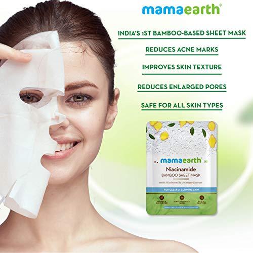 MAMAEARTH MAMAEARTH Niacinamide Bamboo Sheet Mask - Pack of 2 (25 g * 2)