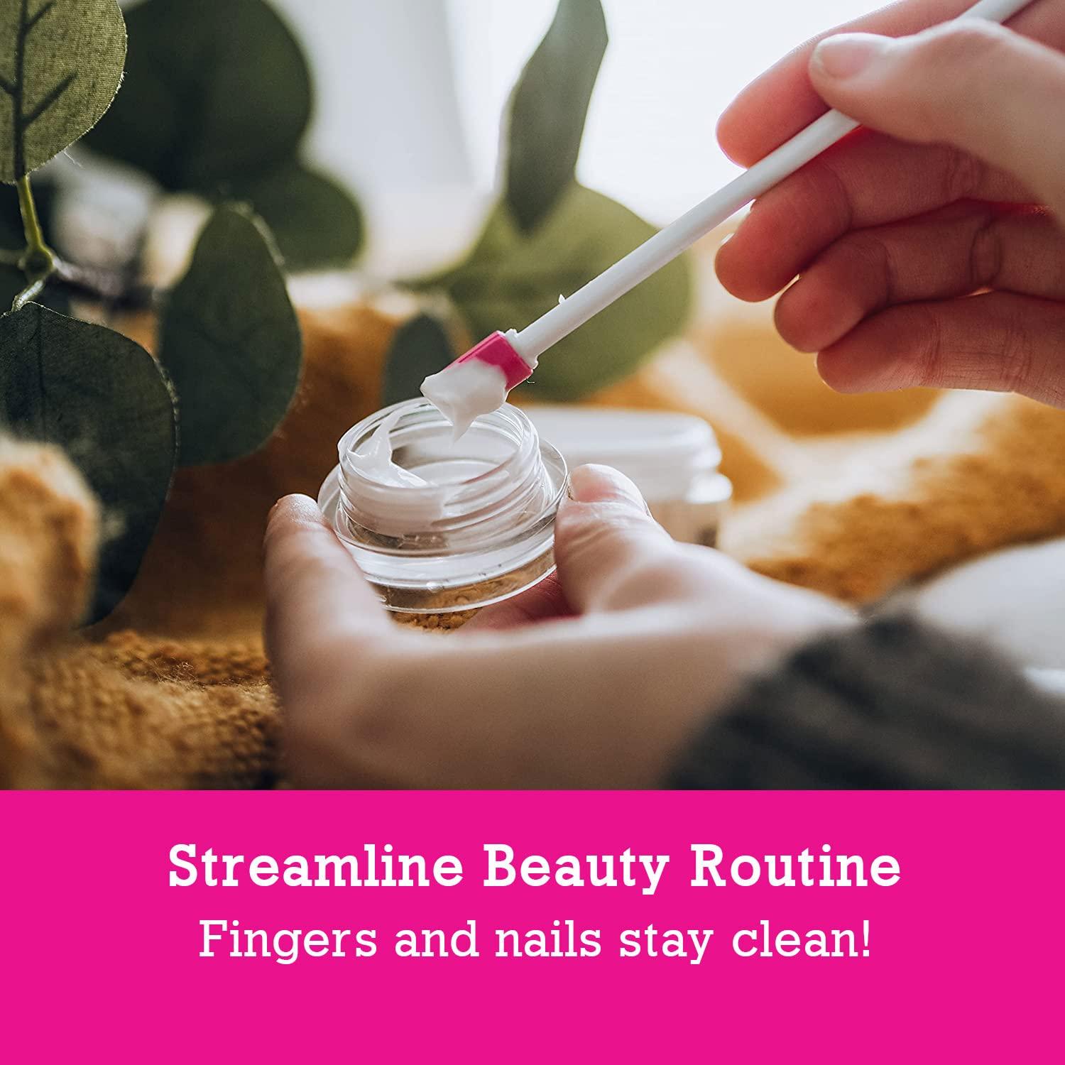 Spatty Spatty Lip Gloss and Mini Makeup Spatula (6 Inch Pink combo pack) Shark Tank Mom Made Scrapes Last Drop of Lipstick, Mini Spatula Makeup, Long Makeup Spatula, Makeup Spatulas, Makeup Stocking Stuffers