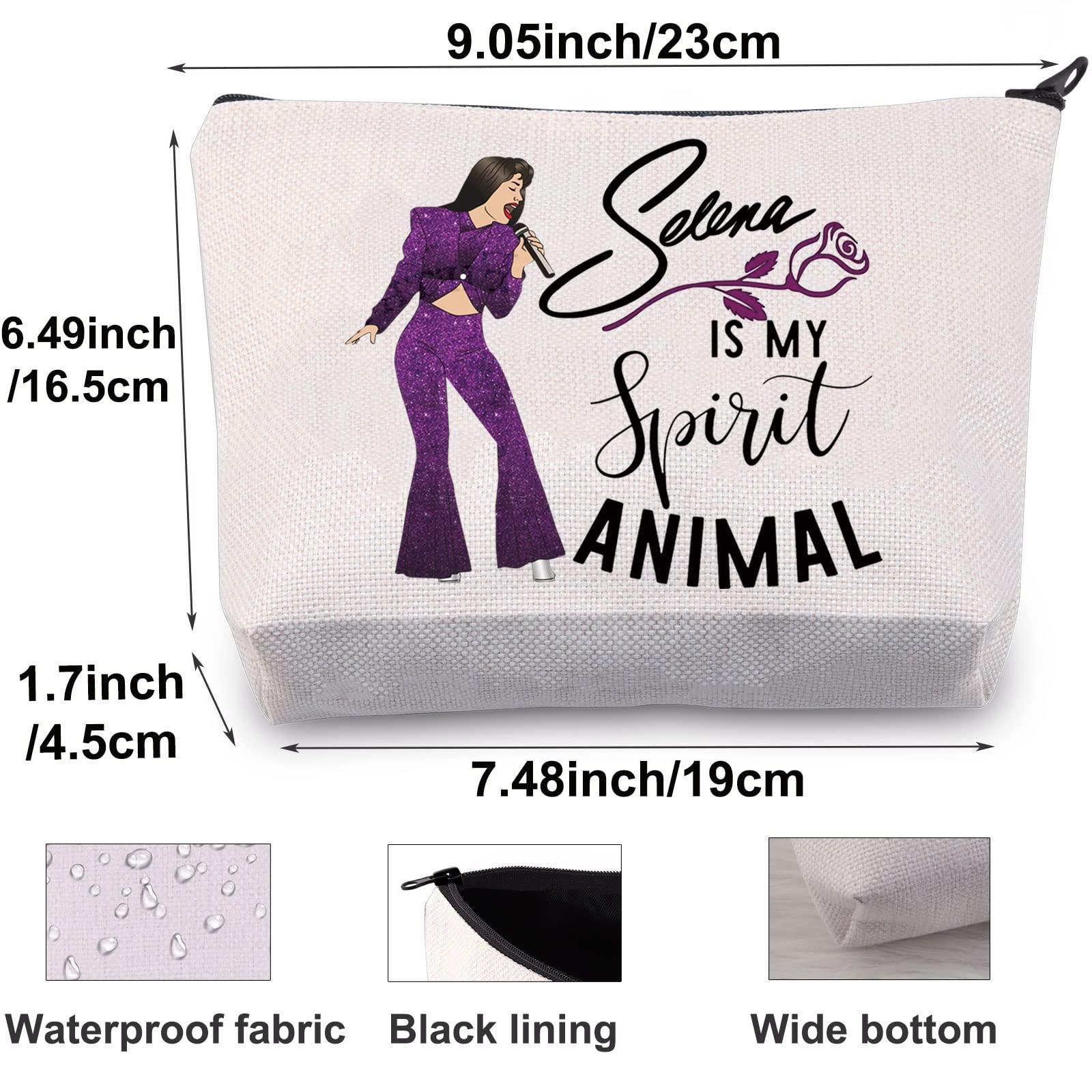 BWWKTOP BWWKTOP Singer Fans Cosmetic Makeup Bag Tejano Music Lovers Gift Singer Inspired Music Zipper Pouch Bag Singer Merchandise (Selen Spirit)