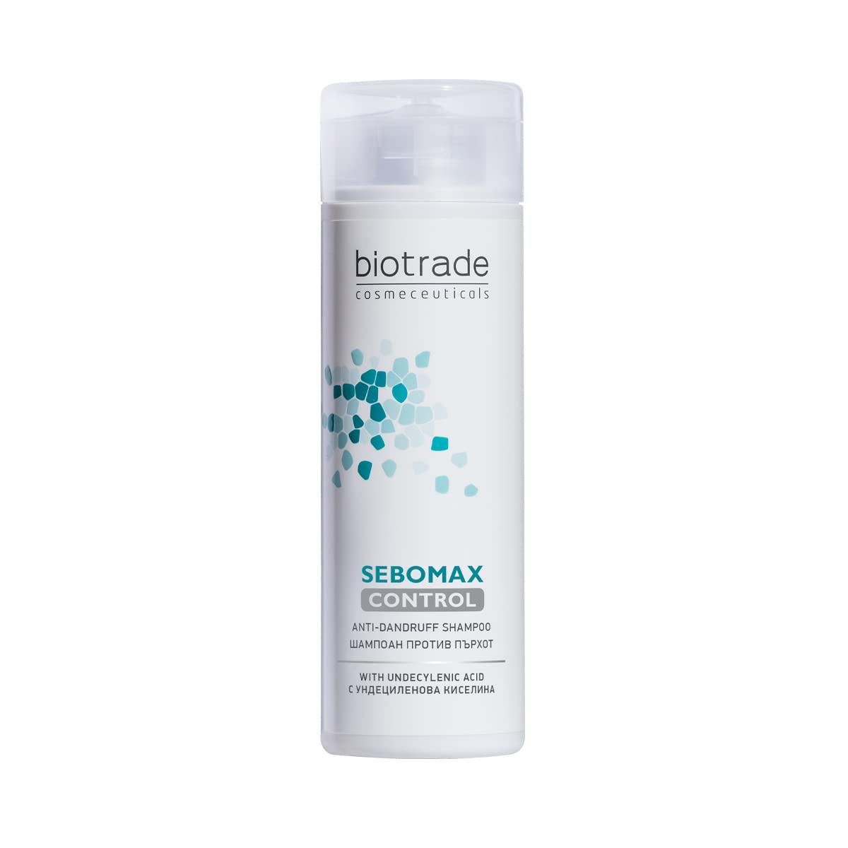 BIOTRADE Biotrade Sebomax Control Anti-Dandruff Shampoo 200 ml, Soothes the Irritated Scalp, Clears Dandruff, Impurities, SLS and SLES Free