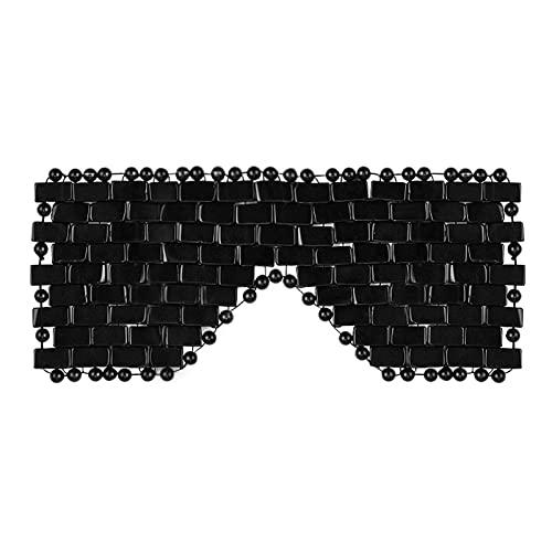 IDOBLO Natural Obsidian Face Mask Facial Care Massage Roller Gua Sha Board Black Crystal Eye Relax Care Tools,4in1 Set