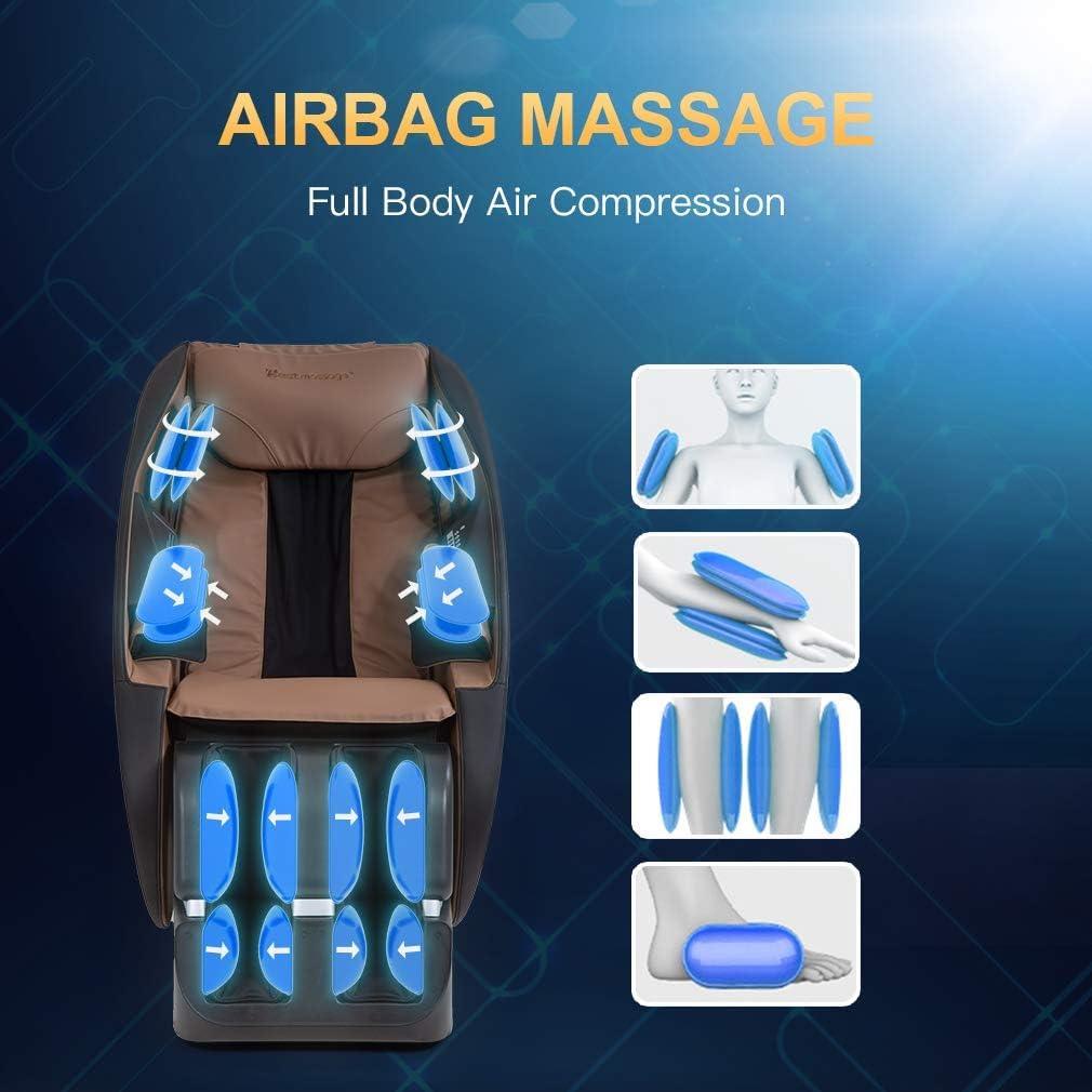 Dopinmin Dopinmin Shiatsu Massage Chair with Zero Gravity Recline Air Massage Technology for Home and Office Shiatsu Massage Chairs,Black