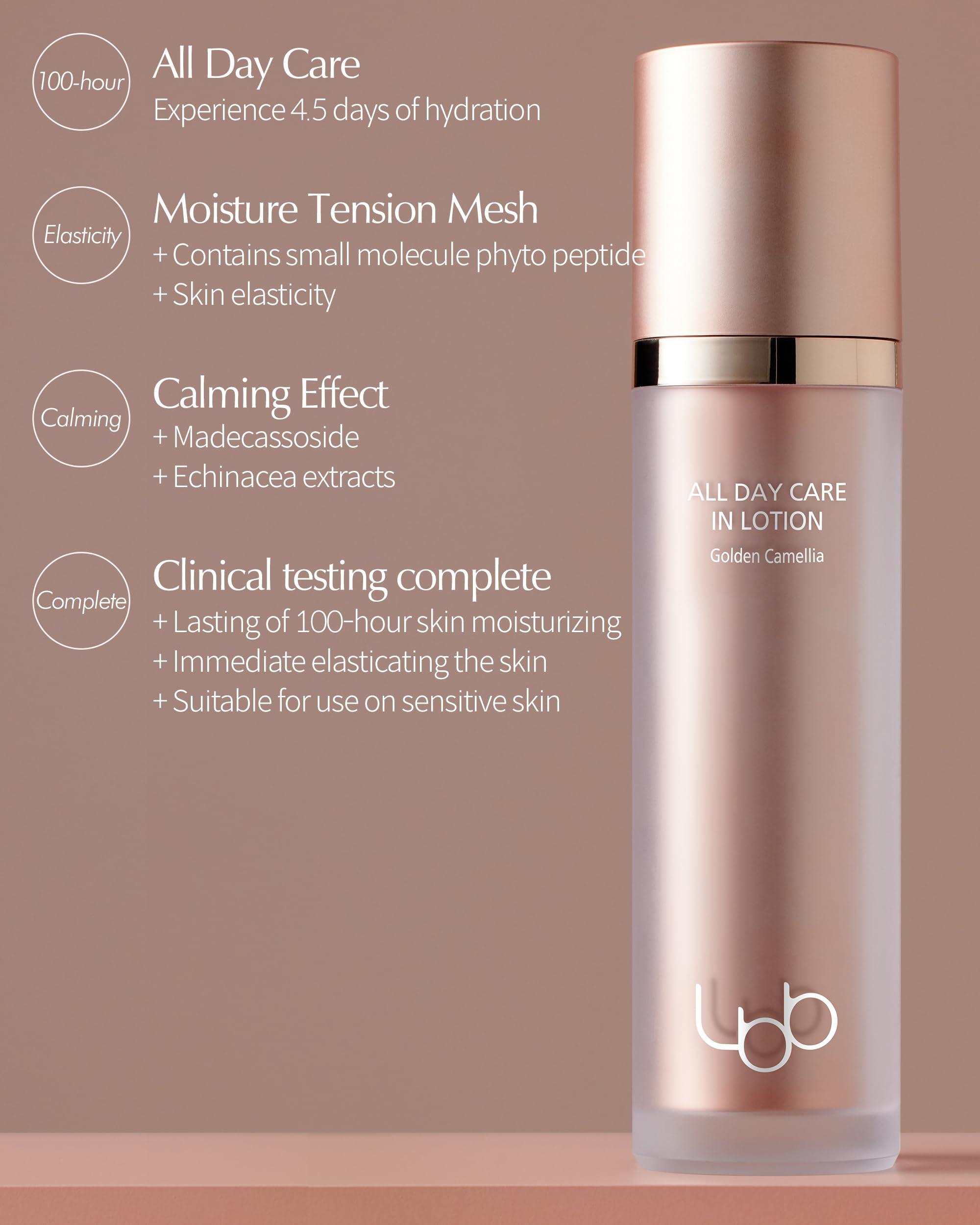 LBB CELL BEAUTY LBB All Day Care In Lotion - Vegan Antioxidnat Face Lotion - 100h Lasting Moisturizing, Radiant and Elastic Skin - Tangerine Cellular Water, Golden Camellia, Peptides, 1.69 oz.