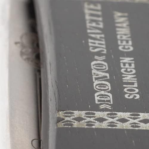 DOVO DOVO Barbarossa Moustache 46581 German Straight Razor | Carbon Steel | 5/8 Size | Full Hollow Ground | Round Point | Shortened Cutting Length | Ebony Wood Handle |, 1 ct.