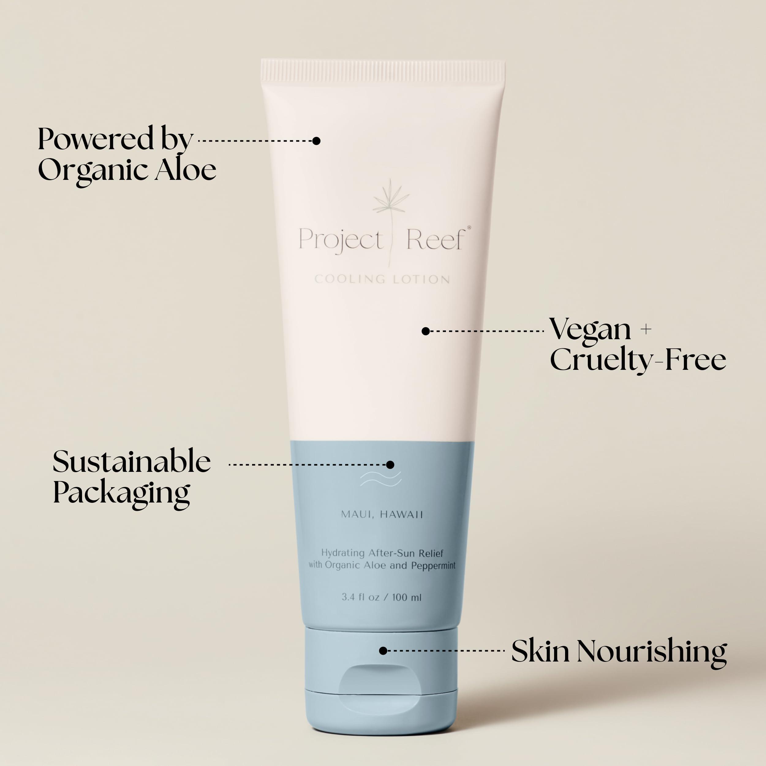 Project Reef Project Reef SPF 30 Mineral Sunscreen & After Sun Coolting Lotion w/Organic Aloe Vera Bundle - Vitamin E, Shea Butter, Natural Aftersun Care