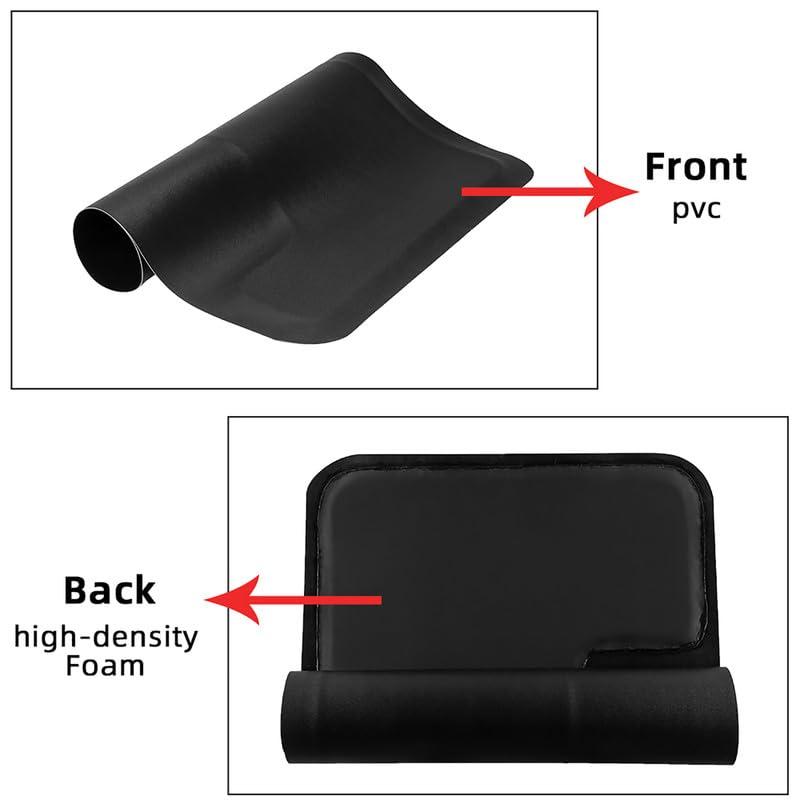 BIVVI 3\' x 4\' Salon Mats for Hair Stylist Anti Fatigue MatsBarber Floor Mat Cutting Chair Salon Chair Mat for Hairdresser Standing Beauty Salon Equipment 1/2\" Thick Black Office Comfort Floor Mat