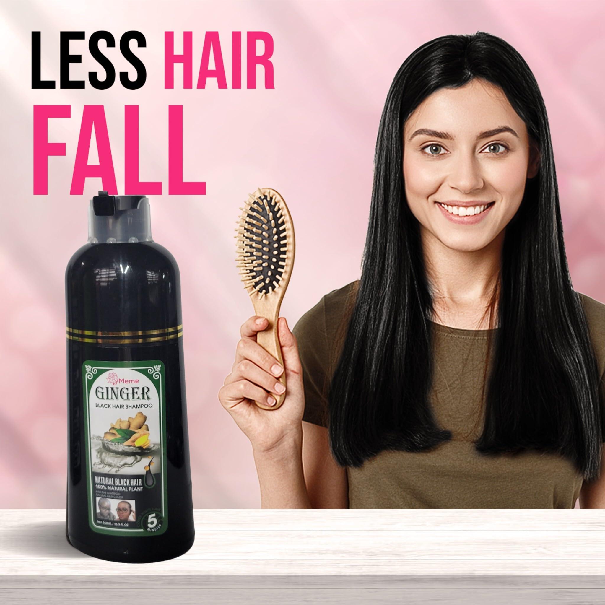 Generic Meme Ginger Black Hair Shampoo -16.9 Fl. Oz Natural Black Hair - Plant based and Formulated with Natural Vegetable Oil - Protects Hair Damage and No Color Fading - GREAT for Men and Women