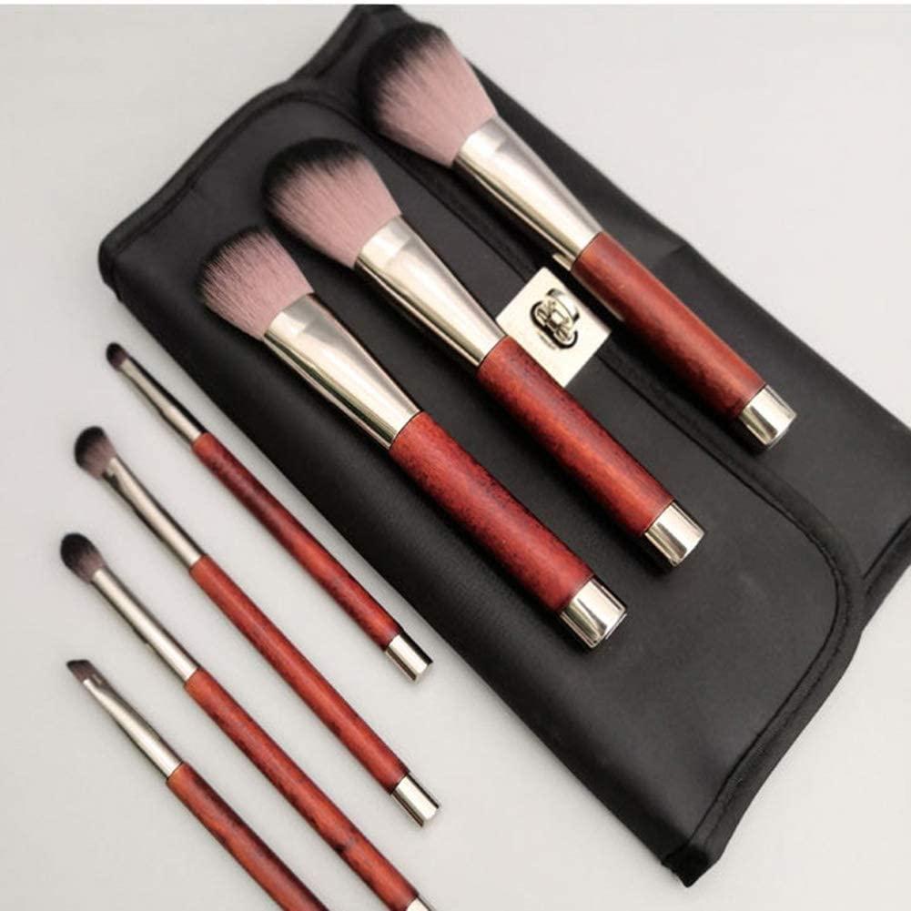 KAABETO 7pcs Makeup Brush Set Wholesale Beginner Makeup Tools-Premium Synthetic Foundation Blending Blush Concealer Eye Face Liquid Powder Cream Cosmetics Brushes Kit with Bag Soft bristles