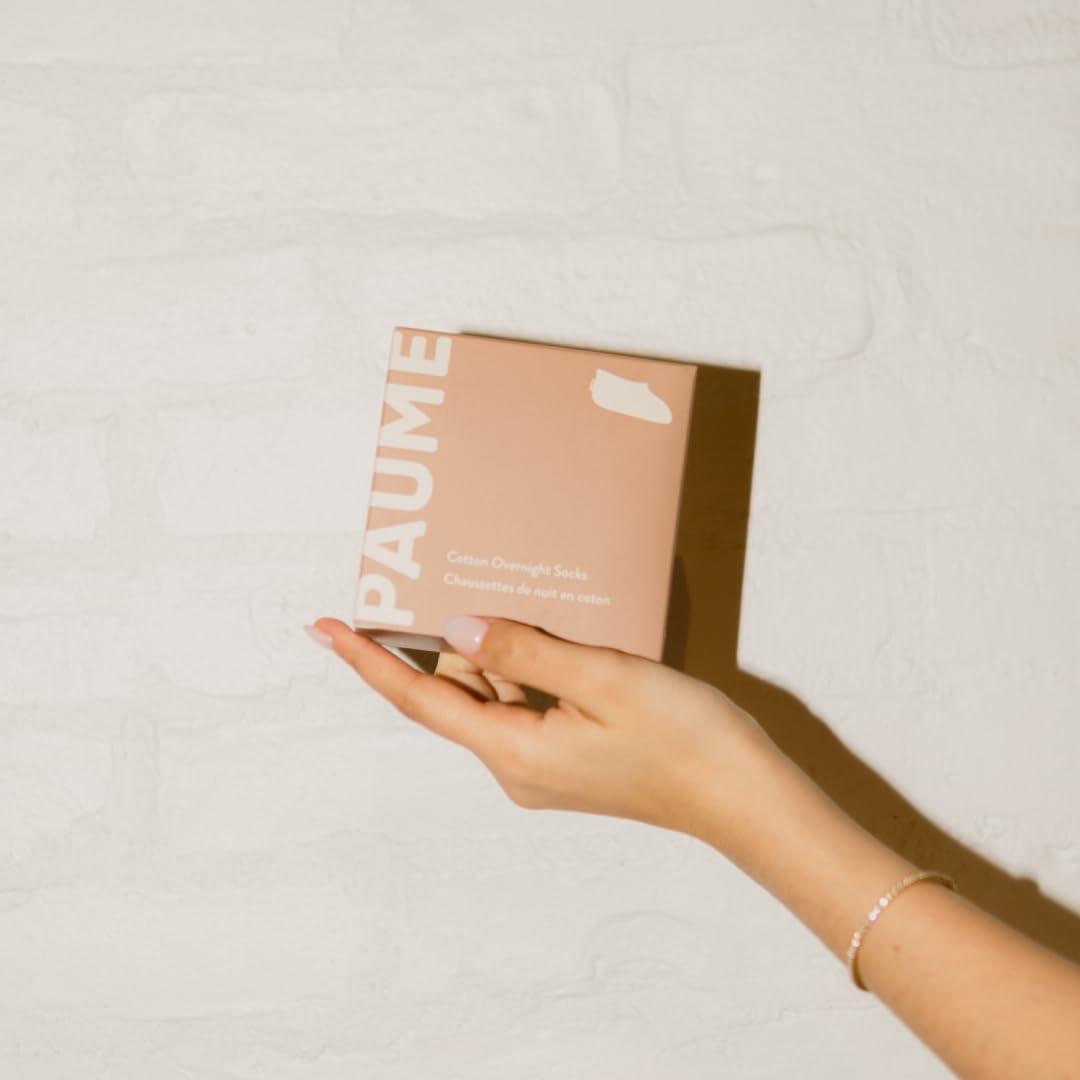 PAUME PAUME Cotton Overnight Socks, 95% Cotton, Ideal for Dry and Cracked Heels & Feet, Deliver Hydrationg and Moisturizing Benefits, 1 Pair