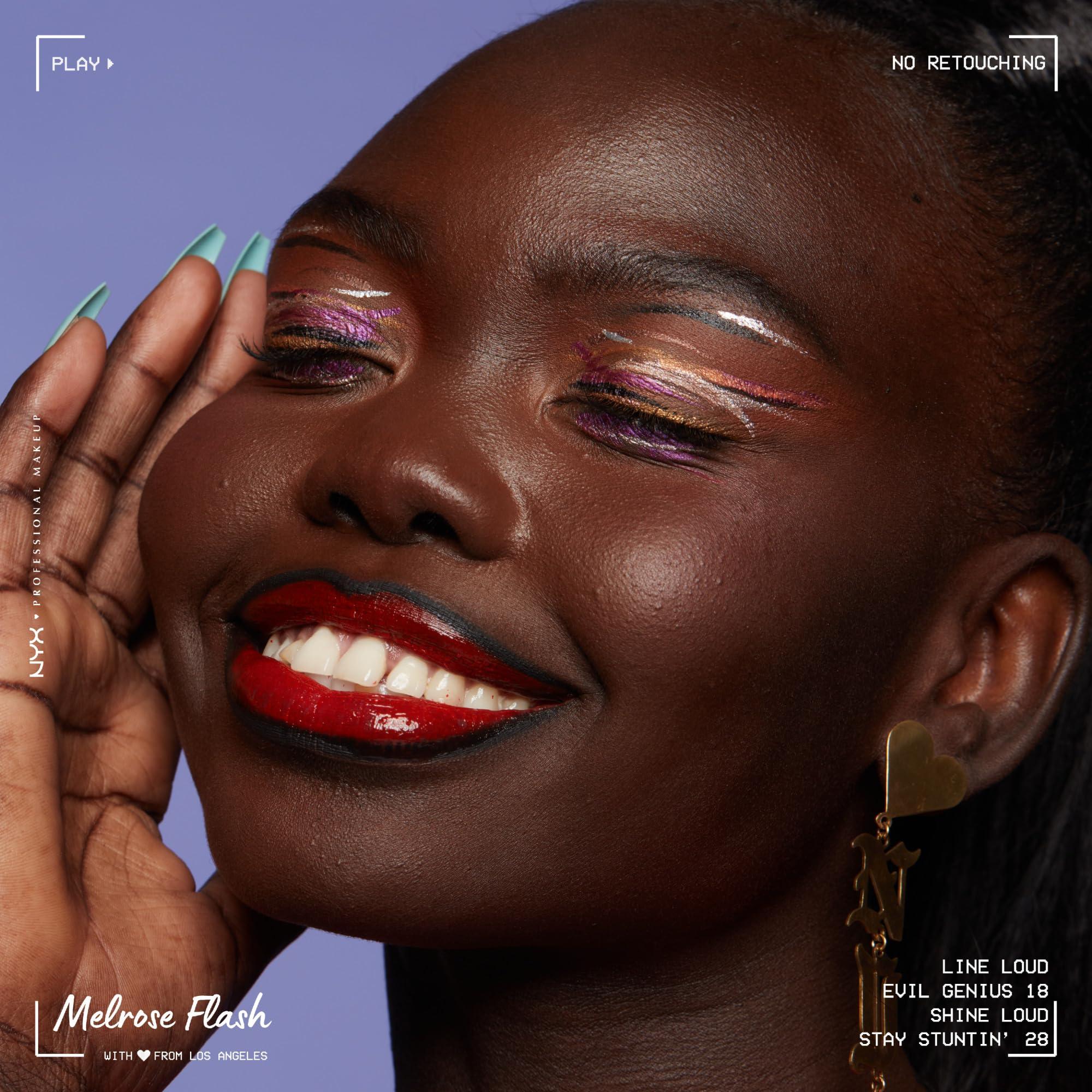 NYX PROFESSIONAL MAKEUP NYX PROFESSIONAL MAKEUP Line Loud Lip Liner, Longwear and Pigmented Lip Pencil with Jojoba Oil & Vitamin E - Evil Genius (Black)