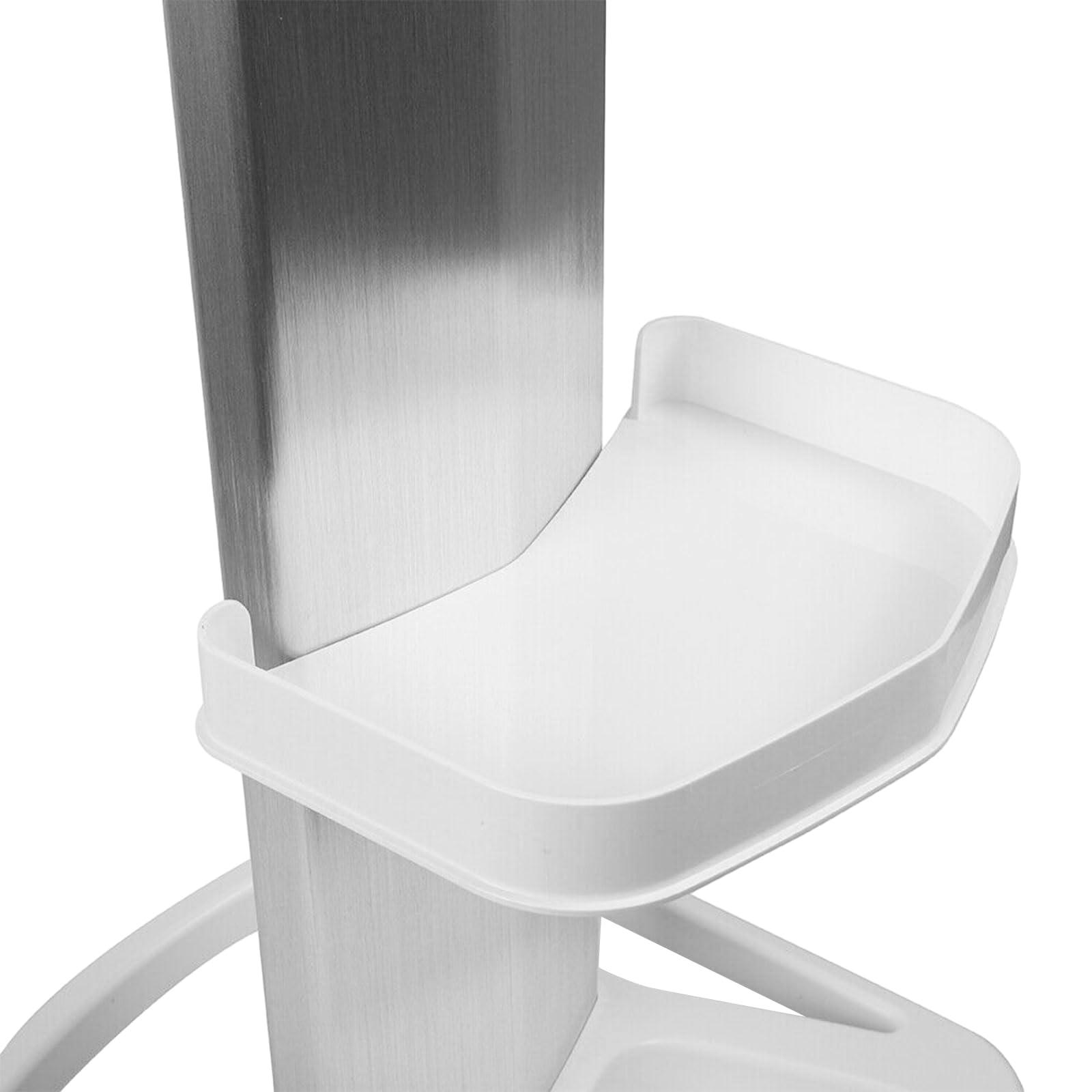 Blisiour Lockable Rolling Tool Cart Storage Rack Barber Beauty Salon Trolley Cart, Multi-Purpose Beauty Stations with Wheels and Salon Tray Holders for Hair Stylist, Beautician(White)