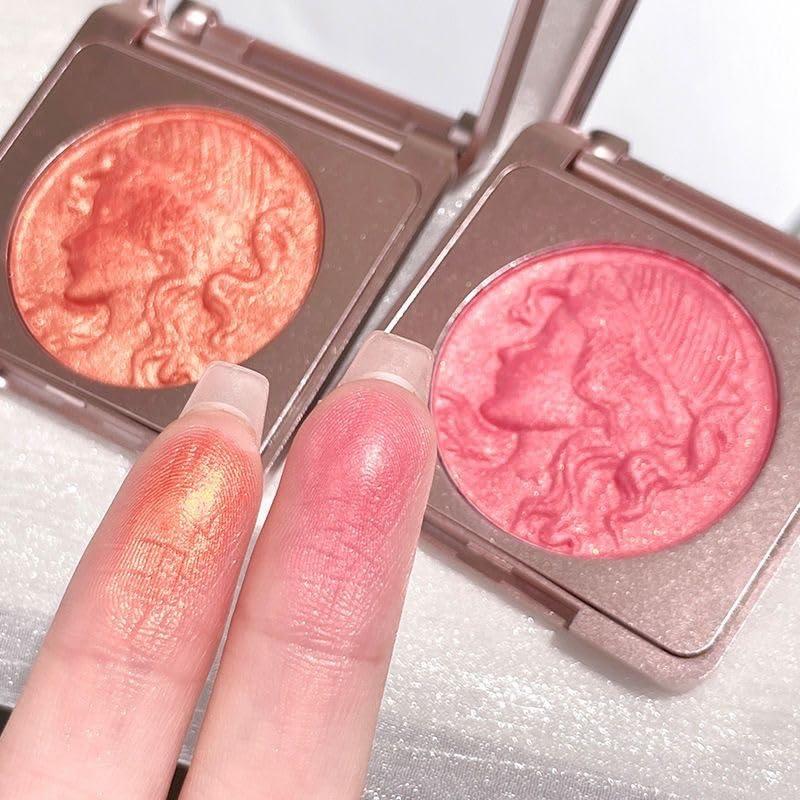 BZDVS Embossed Smooth Powder Blush Palette for Cheeks, Embossed Girl Blush for Cheeks, Matte Face Powder Blush Palette,natural Matte Waterproof Blush (All)