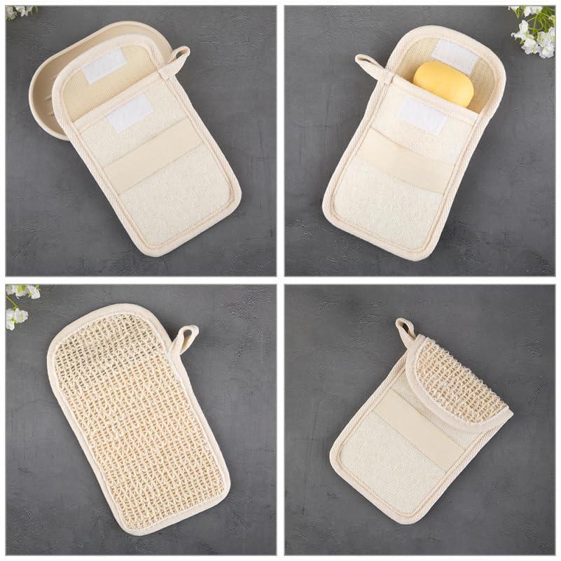 Healvian Healvian 2pcs Bar Soap Bag,Cotton Linen Exfoliating Soap Pouch,Soap Saver for Bar Soap,Soap Scrubber Pouch,Soap Bar Bag for Bath Shower,Soap Exfoliating Bag,Reusable Soap Mesh,Soap Saver Pocket