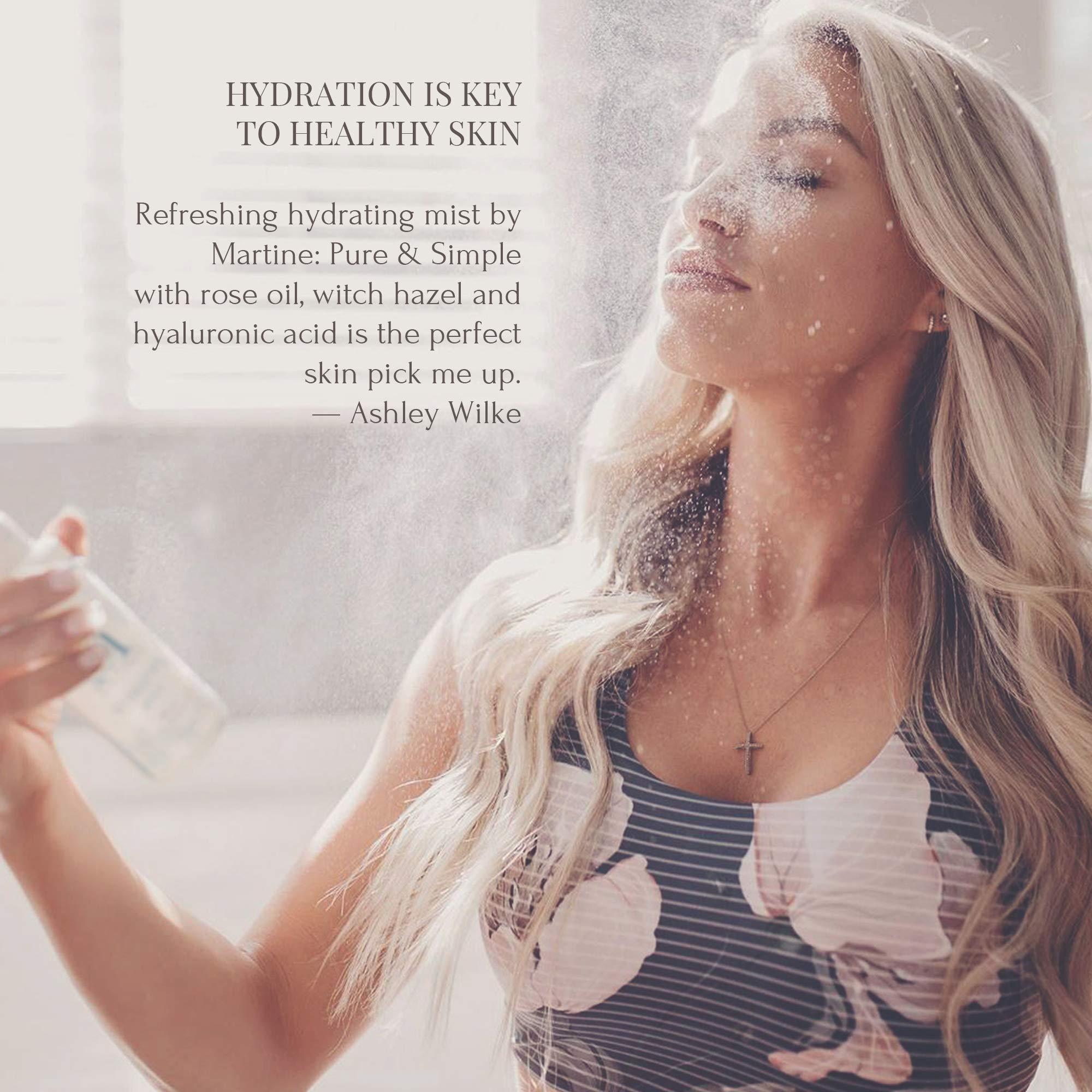 Martine: Pure & Simple Martine: Pure & Simple Facial Mist Spray to Hydrate, Tone, and Soften Skin, Setting Spray Made With Double Helix Water. (4 oz)