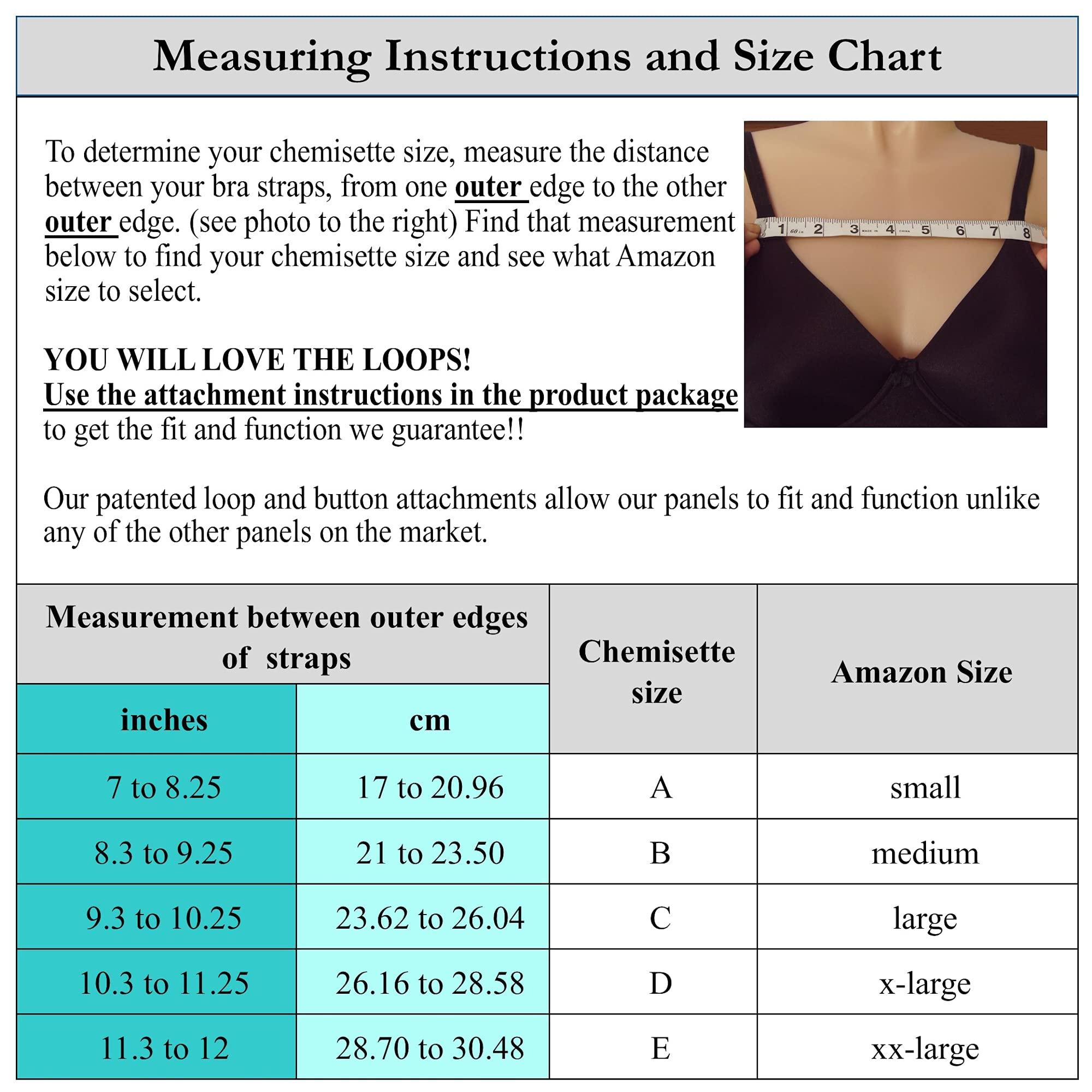 Chemisettes by Anne Chemisettes by Anne Modesty Panel Cleavage Cover 100% Cotton 2 Colors Size D Ivory-White