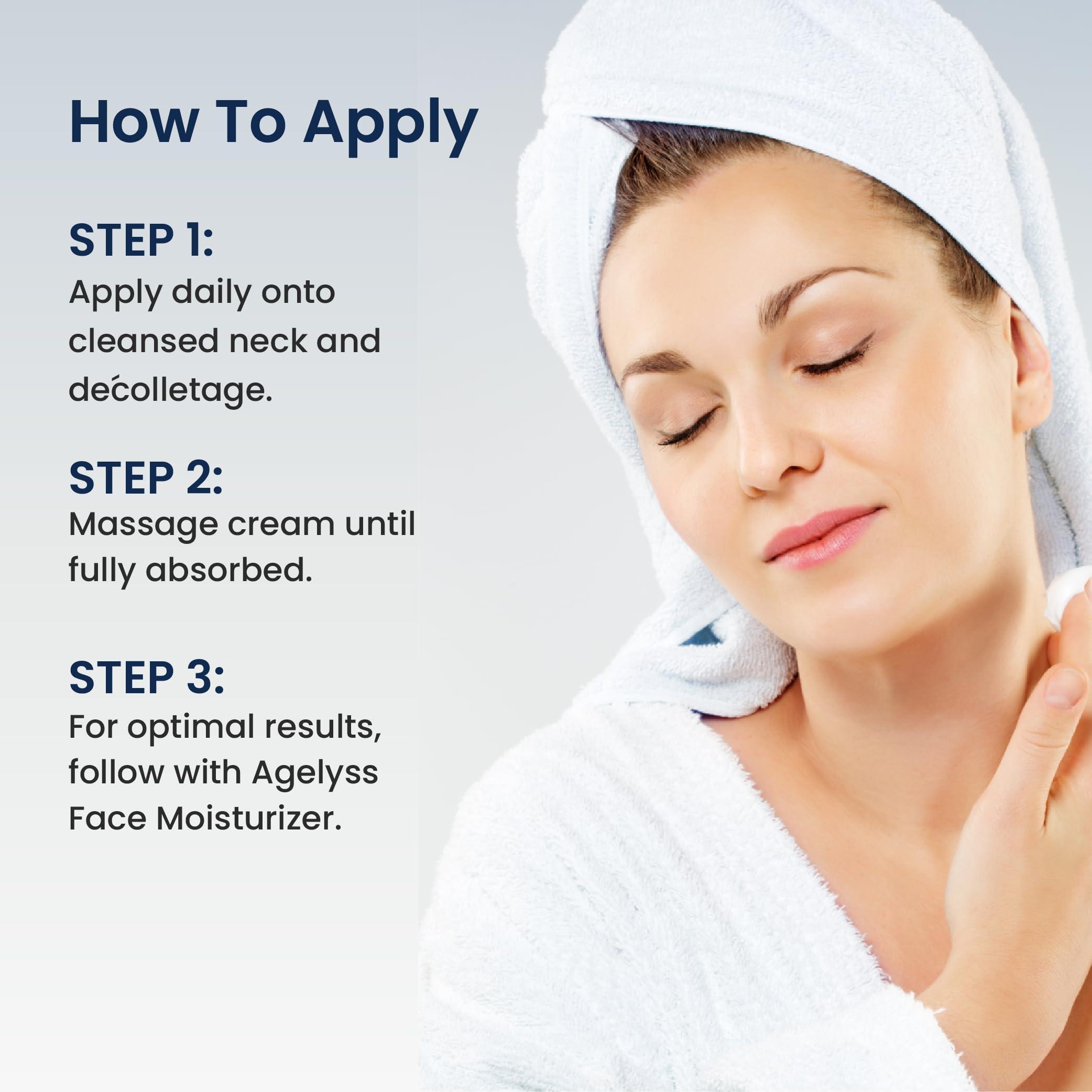 Agelyss Agelyss Neck Firming Cream - With Pepha-Tight and Gatuline Expression - Paraben-Free, Cruelty-Free, Vegan - 1 FL OZ