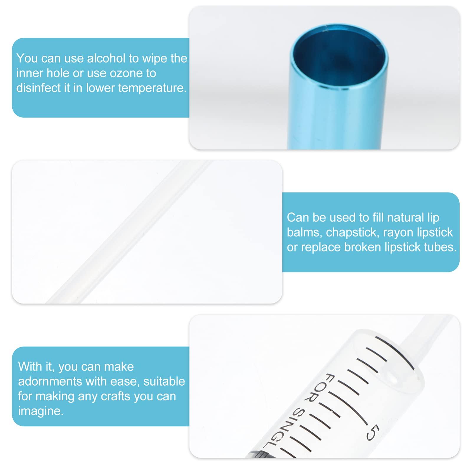 HEALLILY 2 Sets DIY Lipstick Mold with Lipstick Stripper Aluminum Lip Gloss Balm Fill Maker Molding Tool for DIY Cosmetic Lipstick Extractor