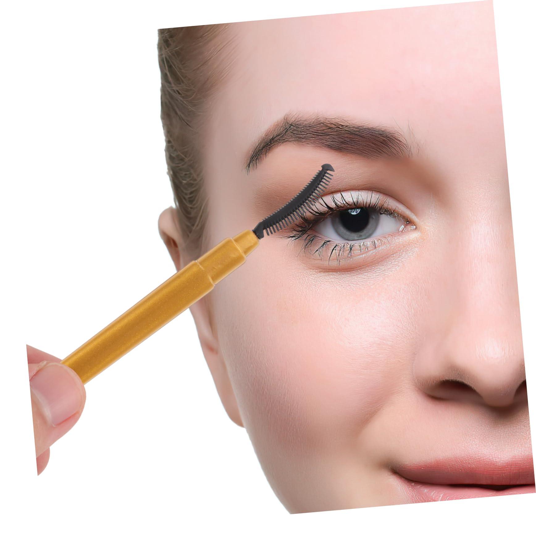 FOMIYES FOMIYES Fashionable Gold 6pcs Mascara Brush Lash Wand Set Soft Silicone Makeup Brushes for Travel