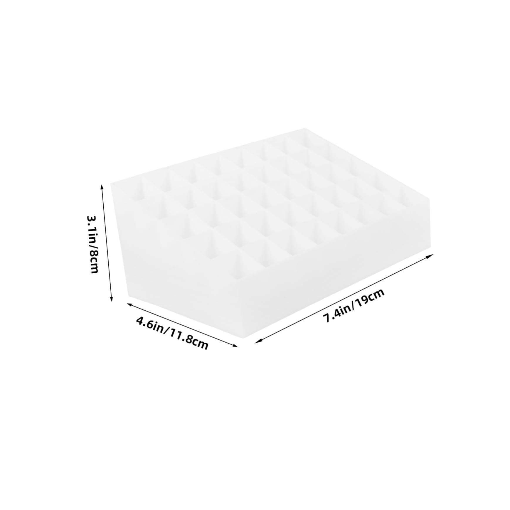 Beavorty Beavorty 2pcs 40 Lipstick Stand Dresser Storage Canister Lipstick Storage Case Cosmetic Holder 40 Slots Makeup Holder Lipstick Holder Lip Tint Gloss Office Drawer Makeup Storage Case White