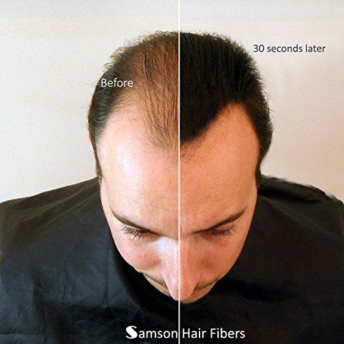 SAMSON HAIR FIBERS Samson Hair Fibers for Thinning Hair - 100% Undetectable Natural Formula - Completely Conceals Hair Loss in Seconds. Covers bald spots. Thicken your hair instantly - 25 Gram Container (AUBURN)
