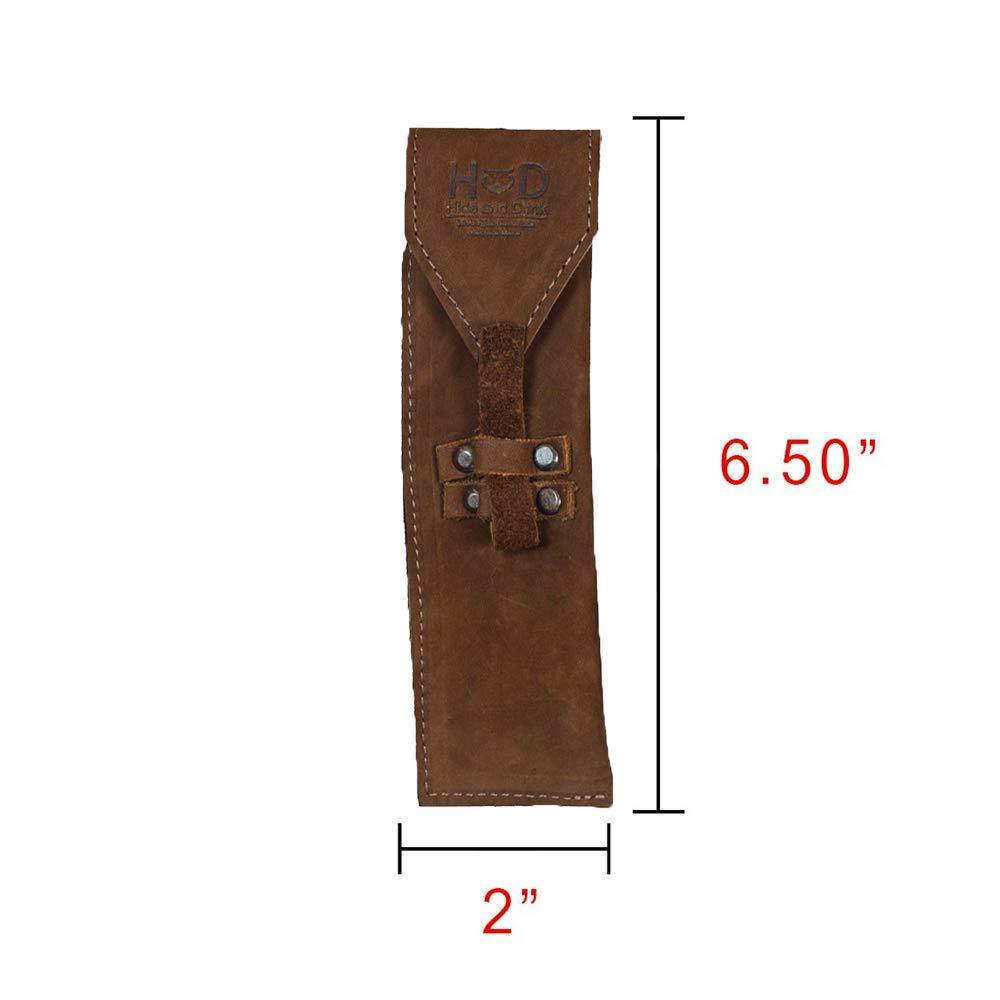 Hide & Drink Hide & Drink Rustic Leather Straight Razor Case Handmade (Swayze Suede)